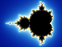 The Mandelbrot set, which can be used to approximate pi