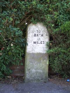 Milestone 11 on the route to Bath from Hambrook